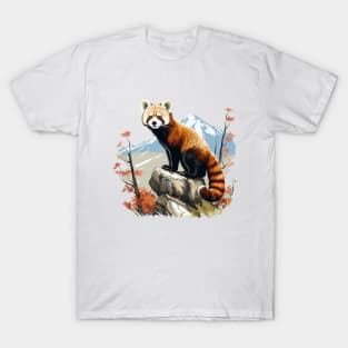 Red Panda In Nature T-Shirt